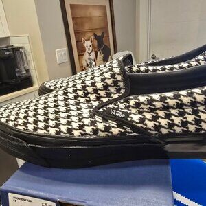 Houndstooth Vans Premium Classic Slip-On Shoe VN000E96Y28 Mens Size 10 US NEW